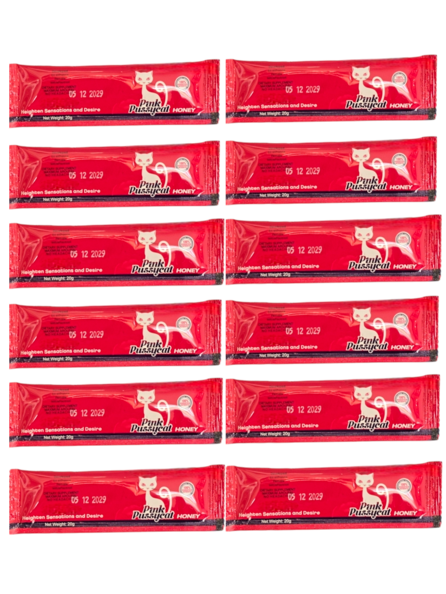 Pink Honey Sachets – 24 Pack | Natural Sweetener for Tea & More