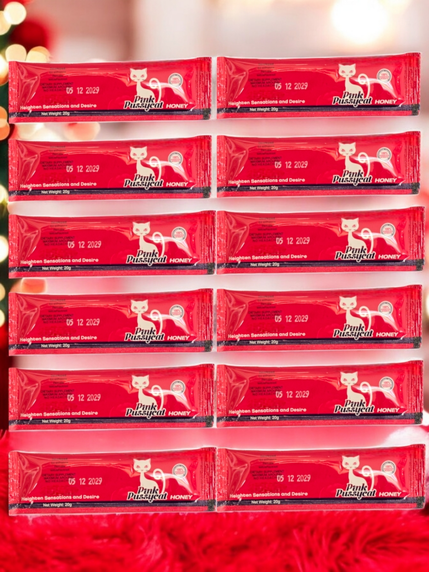 Pink Honey Sachets – 24 Pack | Natural Sweetener for Tea & More