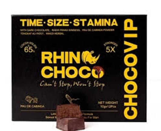 Rhino Choco VIP – Premium 12-Piece Enhancement Chocolate